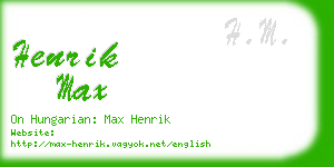 henrik max business card
